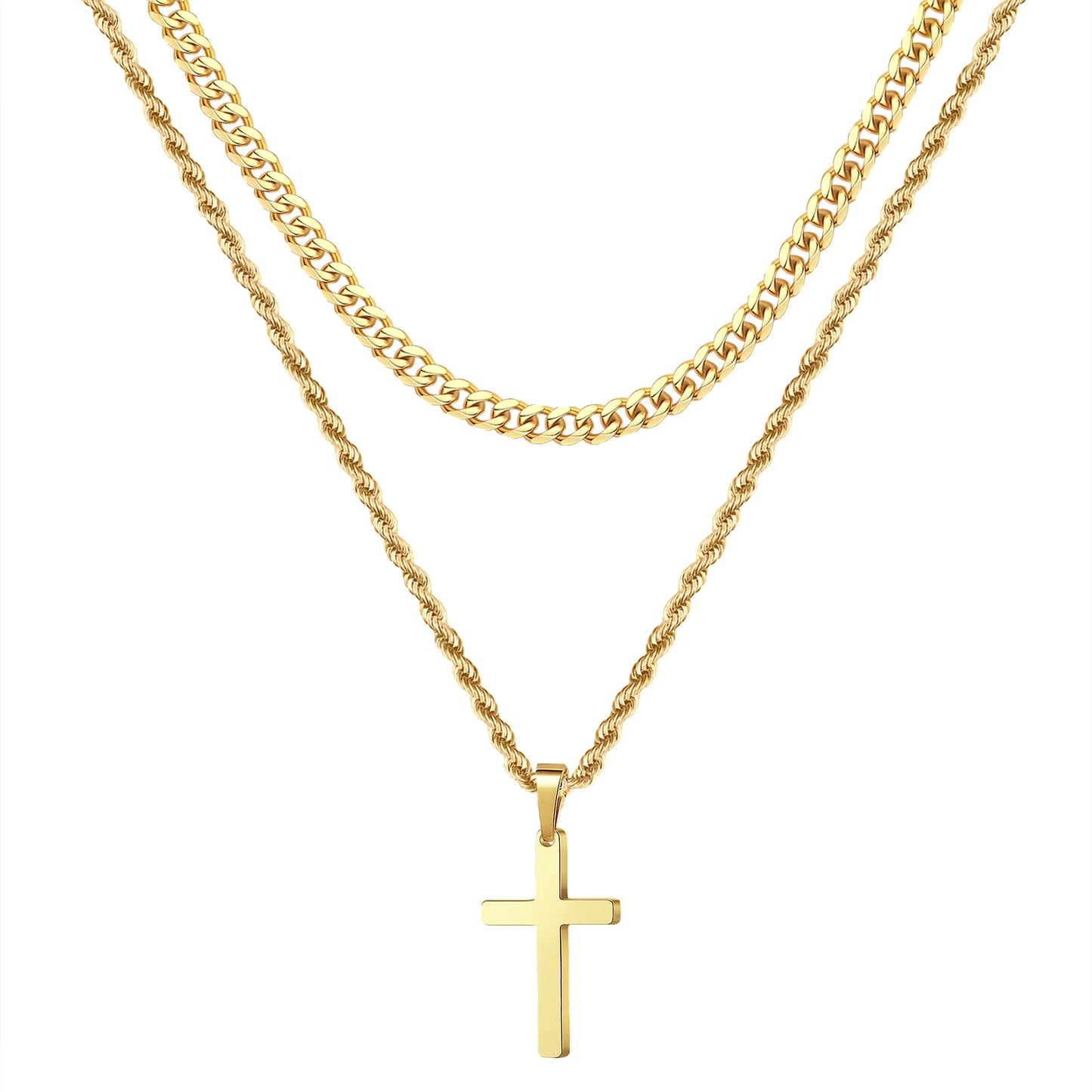 Yooblue Cross Necklace for Men