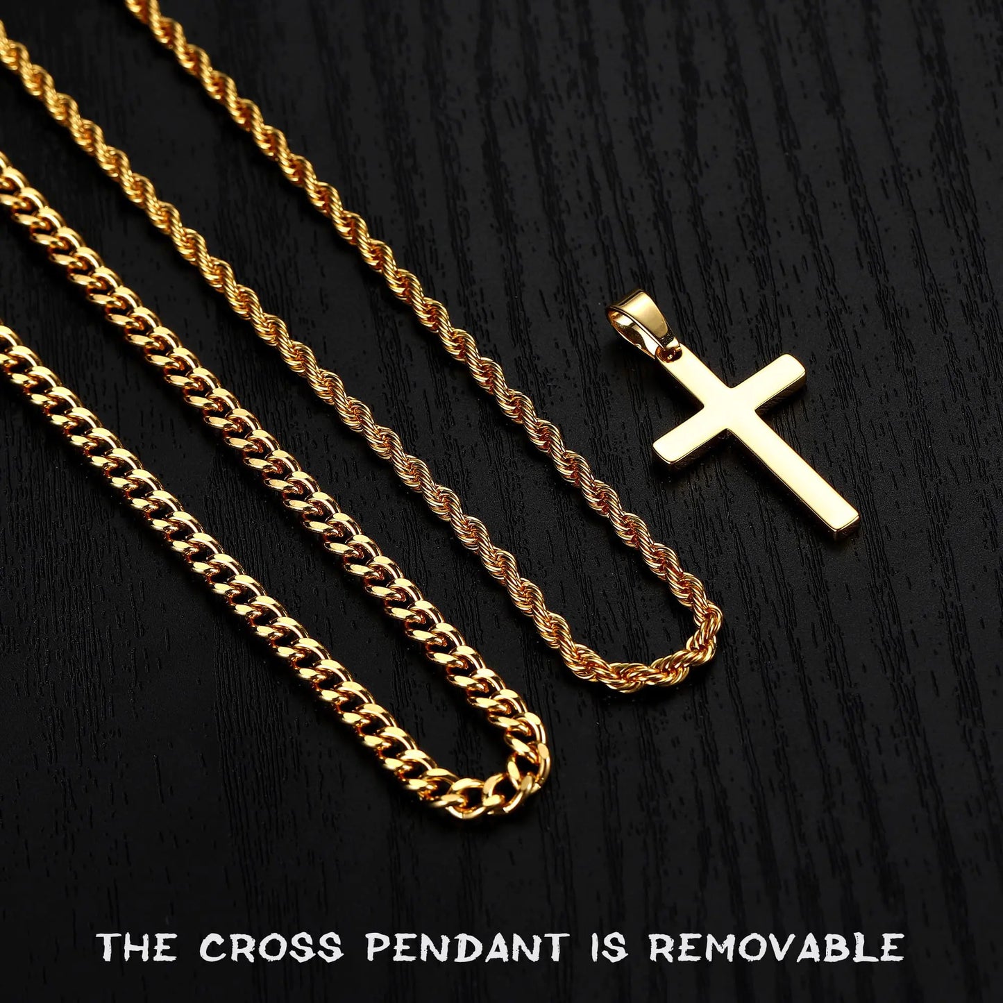 Yooblue Cross Necklace for Men